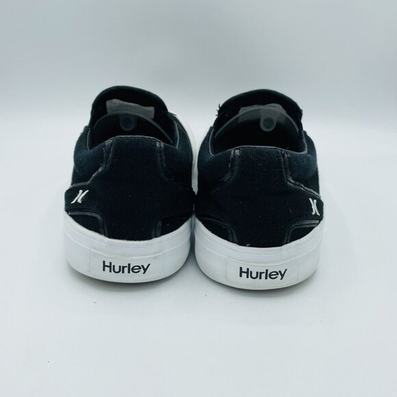 Hurley Shoes Mens Size 8 M Black Arlo Canvas Slip On Sneakers Comfort Shoe - Picture 7 of 11